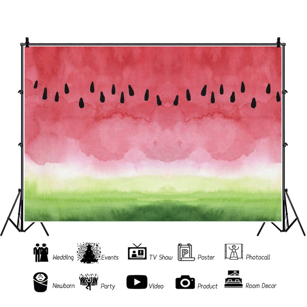 Amazon | Qinunipoto スイカ 背景布 1.5x1m 新生児背景 夏 インテリア